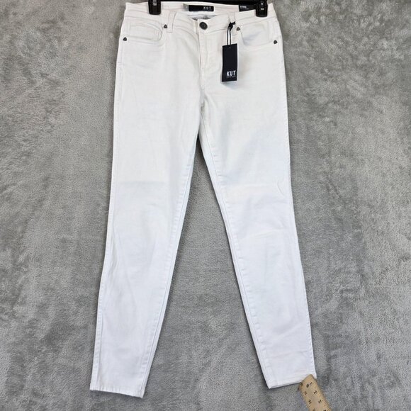 Kut From The Kloth Jeans Womens 4 White Donna Ankle Skinny Stretch Denim 126540 - Picture 4 of 16